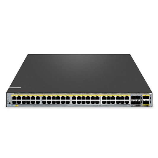 FyberOptix S5860-48XMG-U, 48-Port Ethernet L3 PoE++ Switch, 48 x 10GBASE-T/Multi-Gigabit Ports, 4 x 25Gb SFP28 Uplinks, with 2 x 40Gb QSFP+ Uplinks, Support Stacking, Broadcom Chip