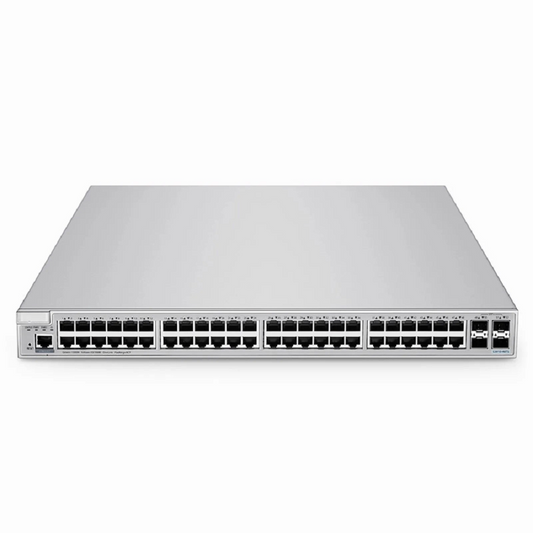 FyberOptix S3910-48TS, 48-Port Gigabit Ethernet L2+ Switch, 48 x Gigabit RJ45, with 4 x 10Gb SFP+ Uplinks, Stackable Switch, Broadcom Chip