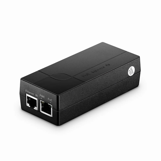 FyberOptix Single Port 10/100/1000M Gigabit PoE Injector, PoE Port @ 18W