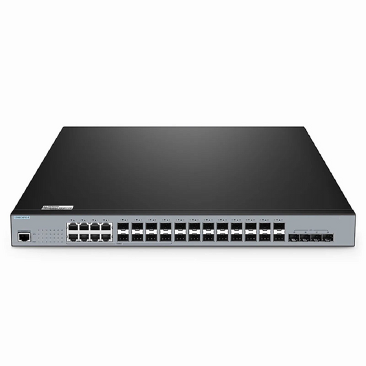 FyberOptix S3900-24F4S-R, 24-Port Gigabit Ethernet L2+ Switch, 16 x 1Gb SFP, 8 x 1Gb RJ45/SFP Combo Ports, with 4 x 10Gb SFP+ Uplinks, Stackable Switch