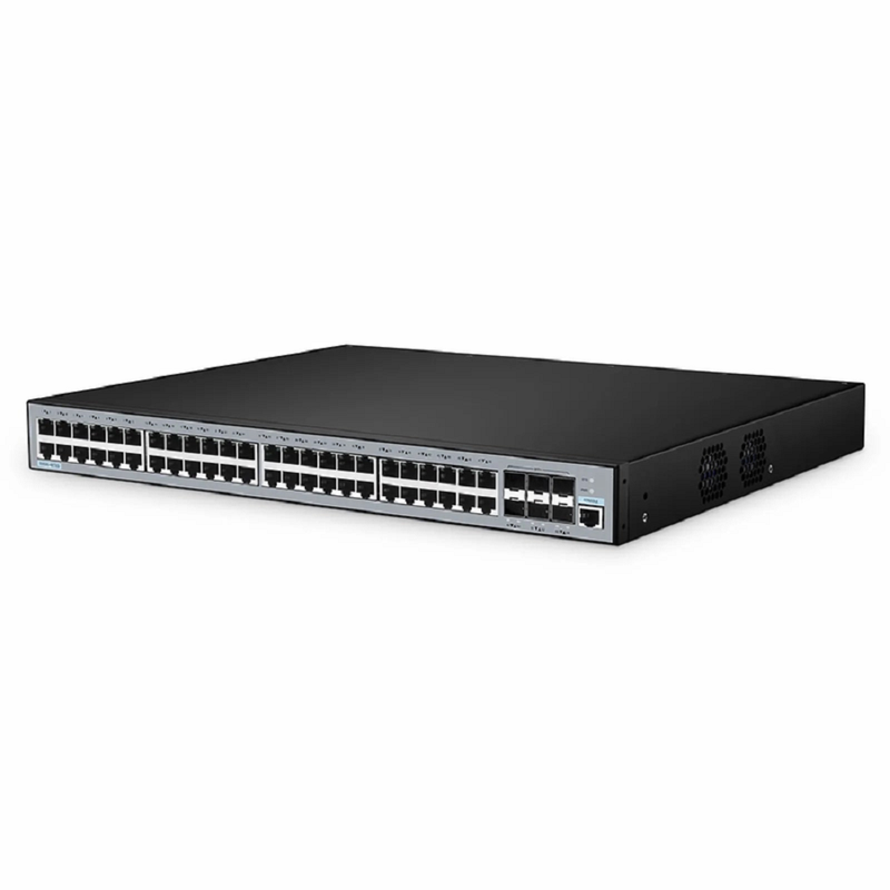 FyberOptix S5500-48T6S, 48-Port Gigabit Ethernet L3 Switch, 48 x Gigabit RJ45, with 6 x 10Gb SFP+ Uplinks, Support Stacking