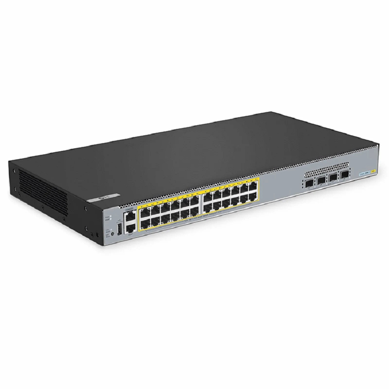 FyberOptix S5860-24MG-U, 24-Port Ethernet L3 PoE++ Switch, 24 x 5GBASE-T/Multi-Gigabit Ports, with 4 x 25Gb SFP28 Uplinks, Support Stacking, Broadcom Chip