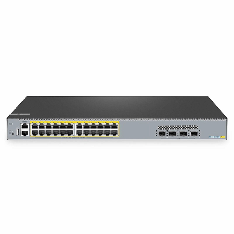 FyberOptix S5860-24MG-U, 24-Port Ethernet L3 PoE++ Switch, 24 x 5GBASE-T/Multi-Gigabit Ports, with 4 x 25Gb SFP28 Uplinks, Support Stacking, Broadcom Chip