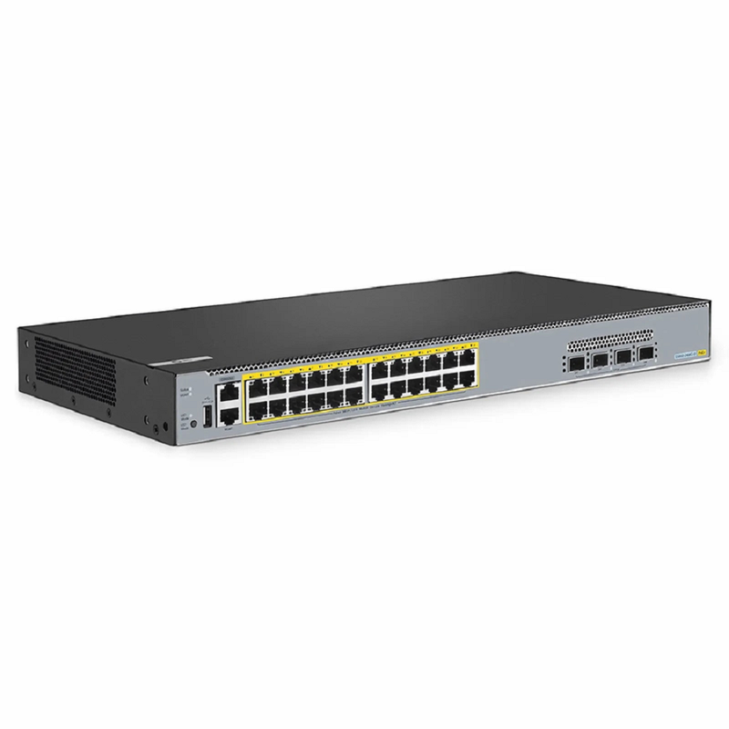FyberOptix S5860-24MG-U, 24-Port Ethernet L3 PoE++ Switch, 24 x 5GBASE-T/Multi-Gigabit Ports, with 4 x 25Gb SFP28 Uplinks, Support Stacking, Broadcom Chip