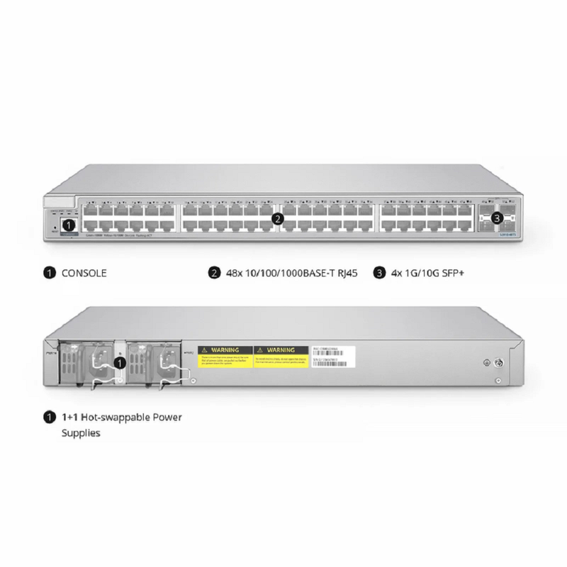FyberOptix S3410-48TS, 48-Port Gigabit Ethernet L2+ Switch, 48 x Gigabit RJ45, with 4 x 10Gb SFP+ Uplinks, PicOSÃ‚Â®, Support MLAG, Broadcom Chip