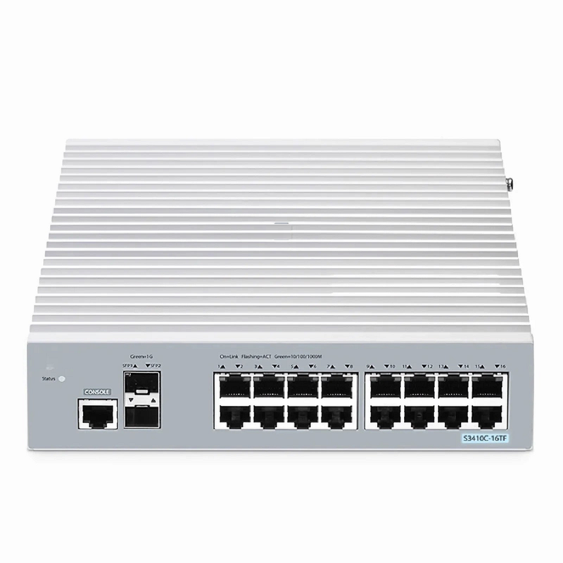 FyberOptix S3410C-16TF, 16-Port Gigabit Ethernet L2+ Switch, 16 x 1Gb RJ45, with 2 x 1Gb SFP Uplinks, PicOSÃ‚Â®, Support MLAG, Broadcom Chip, Fanless