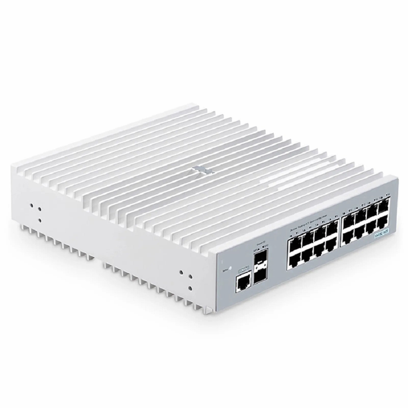 FyberOptix S3410C-16TF, 16-Port Gigabit Ethernet L2+ Switch, 16 x 1Gb RJ45, with 2 x 1Gb SFP Uplinks, PicOSÃ‚Â®, Support MLAG, Broadcom Chip, Fanless