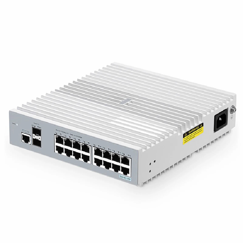 FyberOptix S3410C-16TF, 16-Port Gigabit Ethernet L2+ Switch, 16 x 1Gb RJ45, with 2 x 1Gb SFP Uplinks, PicOSÃ‚Â®, Support MLAG, Broadcom Chip, Fanless