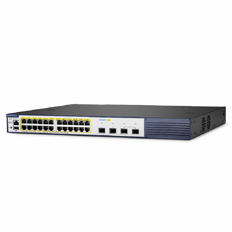 FyberOptix S3410-24TS-P, 24-Port Gigabit Ethernet L2+ PoE+ Switch, 24 x PoE+ Ports @740W, with 2 x 10Gb SFP+ Uplinks and 2 x Combo SFP Ports, PicOSÃ‚Â®, Support MLAG, Broadcom Chip