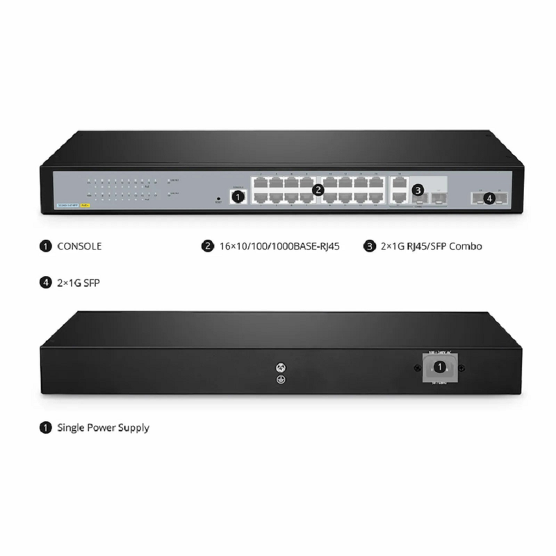 FyberOptix S5860-48XMG-U, 48-Port Ethernet L3 PoE++ Switch, 48 x 10GBASE-T/Multi-Gigabit Ports, 4 x 25Gb SFP28 Uplinks, with 2 x 40Gb QSFP+ Uplinks, PicOSÃ‚Â®, Support MLAG & Perpetual PoE, Broadcom Chip
