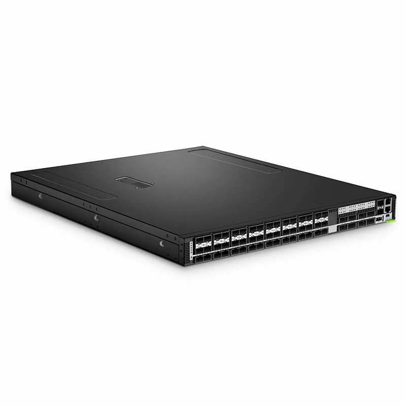 FyberOptix N8550-48B8C, 48-Port Ethernet Data Center Switch, 48 x 25Gb SFP28, 8 x 100Gb QSFP28 Uplinks, with 2 x 10Gb SFP+ Management Port, PicOSÃ‚Â®, Broadcom Trident 3 Chip, Back-to-Front Airflow