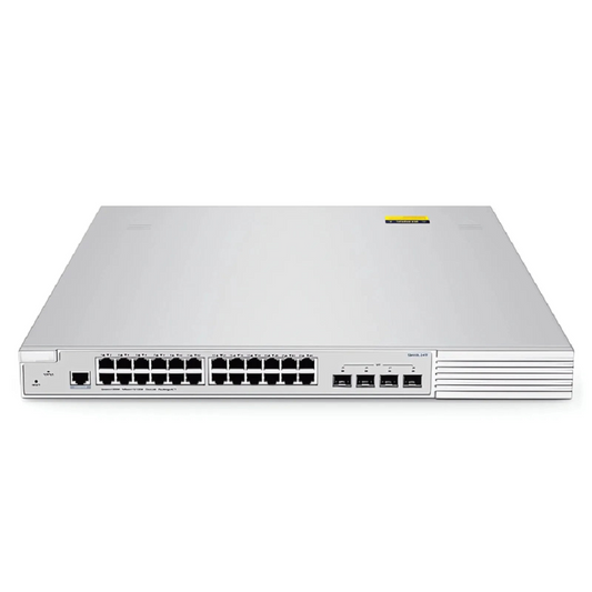 FyberOptix S3410L-24TF, 24-Port Gigabit Ethernet L2+ Switch, 24 x Gigabit RJ45, with 4 x 1Gb SFP Uplinks, PicOSA®, Support MLAG, Broadcom Chip, Fanless