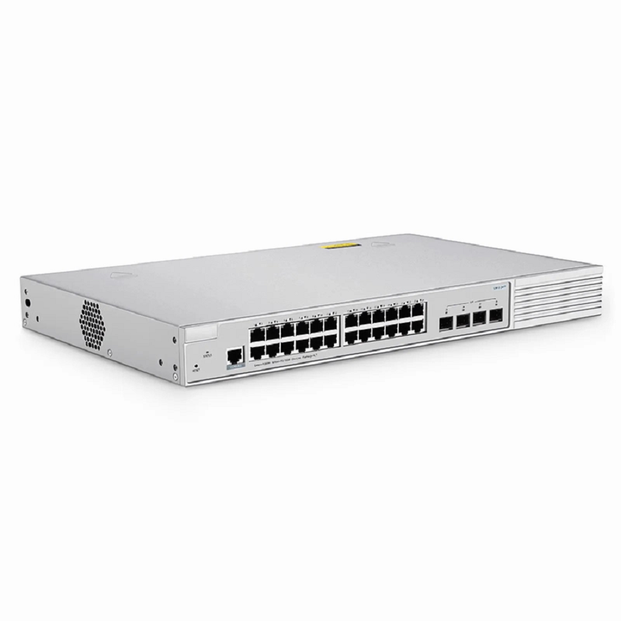 FyberOptix S3410L-24TF, 24-Port Gigabit Ethernet L2+ Switch, 24 x Gigabit RJ45, with 4 x 1Gb SFP Uplinks, PicOSA®, Support MLAG, Broadcom Chip, Fanless