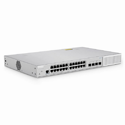 FyberOptix S3410L-24TF, 24-Port Gigabit Ethernet L2+ Switch, 24 x Gigabit RJ45, with 4 x 1Gb SFP Uplinks, PicOSA®, Support MLAG, Broadcom Chip, Fanless