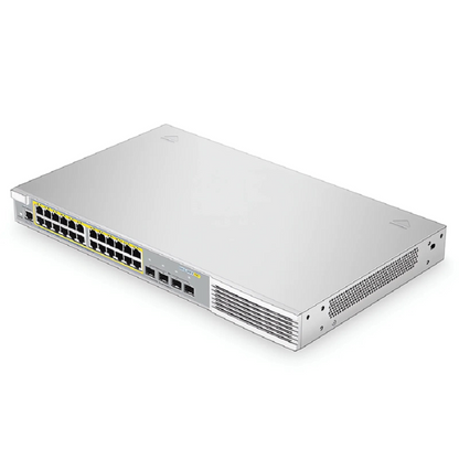 FyberOptix S3410L-24TF-P, 24-Port Ethernet L2+ PoE+ Switch, 24 x PoE+ Ports @370W, with 4 x 1Gb SFP Uplinks, PicOSA®, Support MLAG, Broadcom Chip