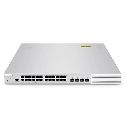 FyberOptix S3410L-24TF, 24-Port Gigabit Ethernet L2+ Switch, 24 x Gigabit RJ45, with 4 x 1Gb SFP Uplinks, PicOSA®, Support MLAG, Broadcom Chip, Fanless