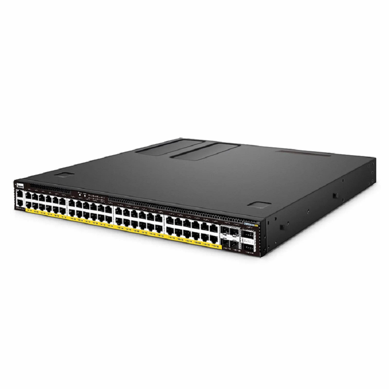 FyberOptix S5870-48T6BC-U, 48-Port Ethernet L3 PoE++ Switch, 48 x PoE++ Ports @1560W, with 4 x 25Gb SFP28 and 2 x 100Gb QSFP28 Uplinks, PicOSA®, Support EVPN-VXLAN, MLAG & Perpetual PoE, Broadcom Chip