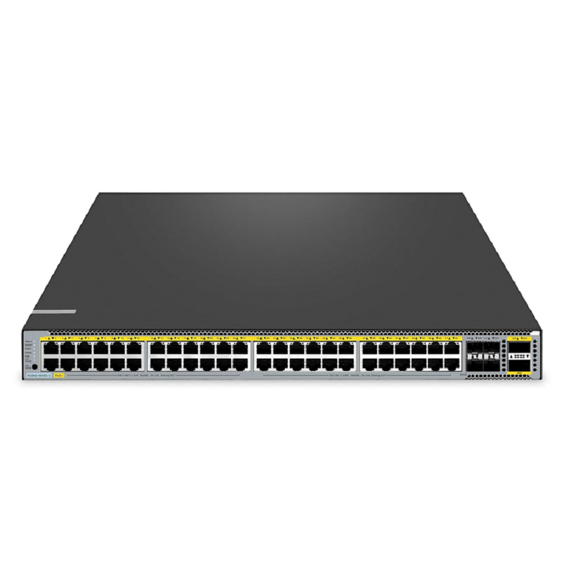 FyberOptix S5860-48XMG-U, 48-Port Ethernet L3 PoE++ Switch, 48 x 10GBASE-T/Multi-Gigabit Ports, 4 x 25Gb SFP28 Uplinks, with 2 x 40Gb QSFP+ Uplinks, PicOSÃ‚Â®, Support MLAG & Perpetual PoE, Broadcom Chip