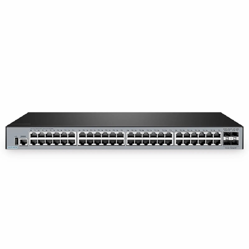 FyberOptix S3270-48TM, 48-Port Gigabit Ethernet L2+ Switch, 48 x Gigabit RJ45, with 4 x 1/2.5Gb SFP Uplinks, PicOSA®, Broadcom Chip