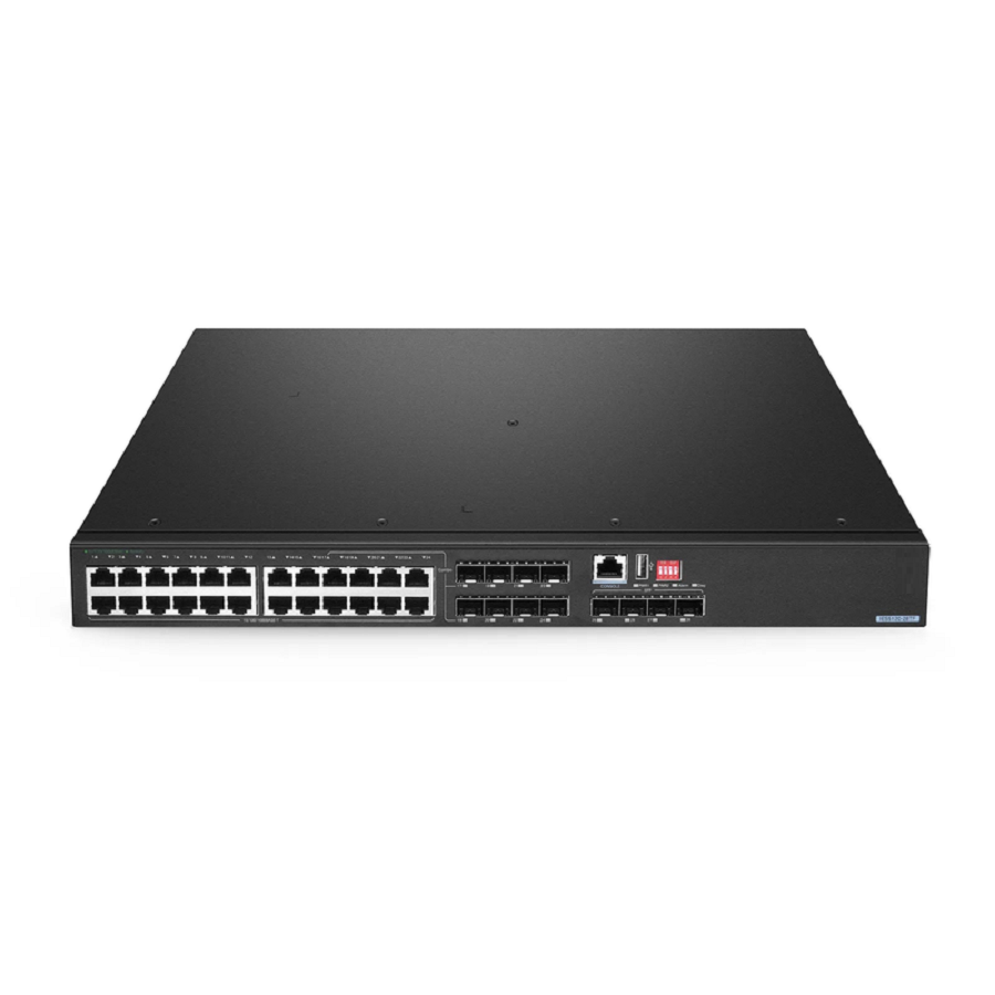 FyberOptix IES5120-28TF, 24-Port Gigabit Ethernet L2+ Managed Industrial Switch, 16 x 10/100/1000BASE-T, with 8 x 1Gb RJ45/SFP Combo and 4 x 1Gb SFP, -40 to 75Ã‚Â°C Operating Temperature