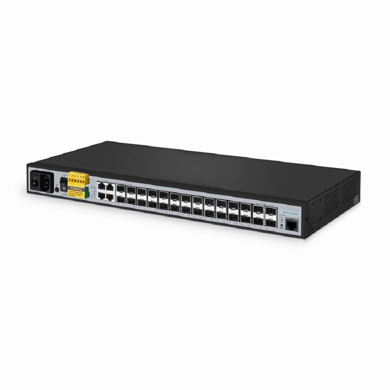 FyberOptix IES5110-20FMS, 20-Port Ethernet L2+ Managed Industrial Switch, 10 x 1Gb SFP, 10 x 1/2.5Gb SFP, with 4 x 1Gb RJ45/SFP Combo, 4 x 10Gb SFP+, Wide-Temp