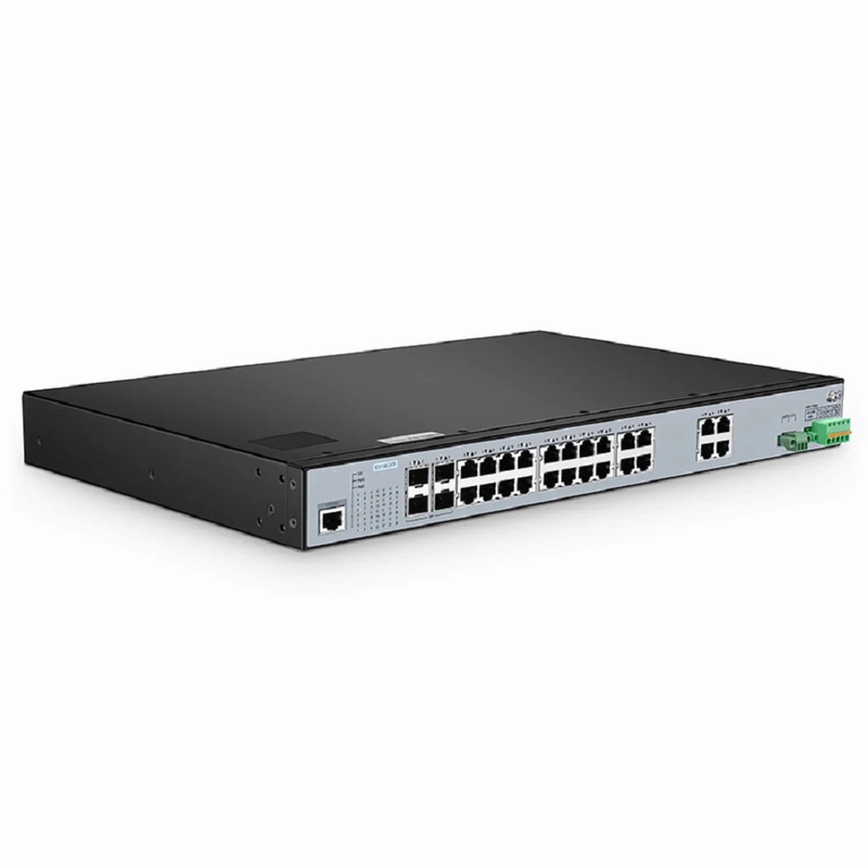 FyberOptix IES5100-24TF, 24-Port Gigabit Ethernet L2+ Managed Industrial Switch, 24 x 10/100/1000BASE-T, with 4 x 1Gb SFP, -40 to 85Ã‚Â°C Operating Temperature