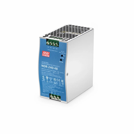 FyberOptix 240W 48VDC Slim DIN Rail Economical Industrial Power Supply with PFC Function