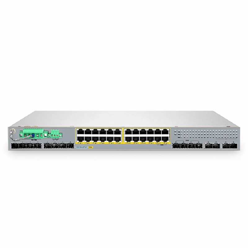 FyberOptix IES5100-24TS-P, 24-Port Gigabit Ethernet L2+ Managed Industrial PoE+ Switch, 20 x PoE+ Ports @720W, with 4 x 1Gb RJ45/SFP Combo, 8 x 1Gb SFP and 4 x 10Gb SFP+, -40 to 75A°C Operating Temperature