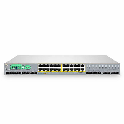 FyberOptix IES5100-24TS-P, 24-Port Gigabit Ethernet L2+ Managed Industrial PoE+ Switch, 20 x PoE+ Ports @720W, with 4 x 1Gb RJ45/SFP Combo, 8 x 1Gb SFP and 4 x 10Gb SFP+, -40 to 75A°C Operating Temperature
