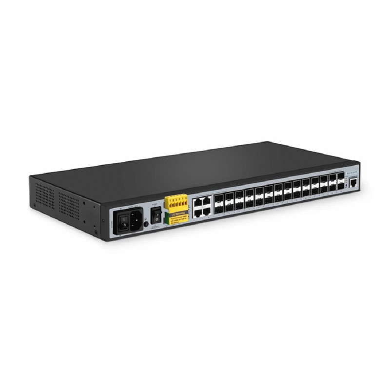 FyberOptix IES5110-20FMS, 20-Port Ethernet L2+ Managed Industrial Switch, 10 x 1Gb SFP, 10 x 1/2.5Gb SFP, with 4 x 1Gb RJ45/SFP Combo, 4 x 10Gb SFP+, Wide-Temp