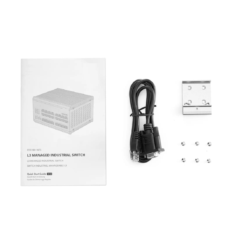 FyberOptix IES5100-16TS, 16-Port Gigabit Ethernet L2+ Managed Industrial Switch, 16 x 10/100/1000BASE-T, with 4 x 1Gb SFP and 4 x 10Gb SFP+, -40 to 75Ã‚Â°C Operating Temperature