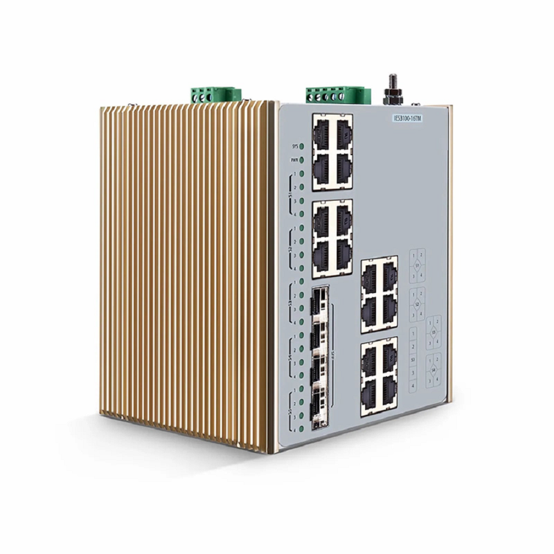 FyberOptix IES3100-16TM, 16-Port Gigabit Ethernet L2 Managed Industrial Switch, 16 x 10/100/1000BASE-T, with 4 x 1/2.5Gb SFP, -40 to 85Ã‚Â°C Operating Temperature