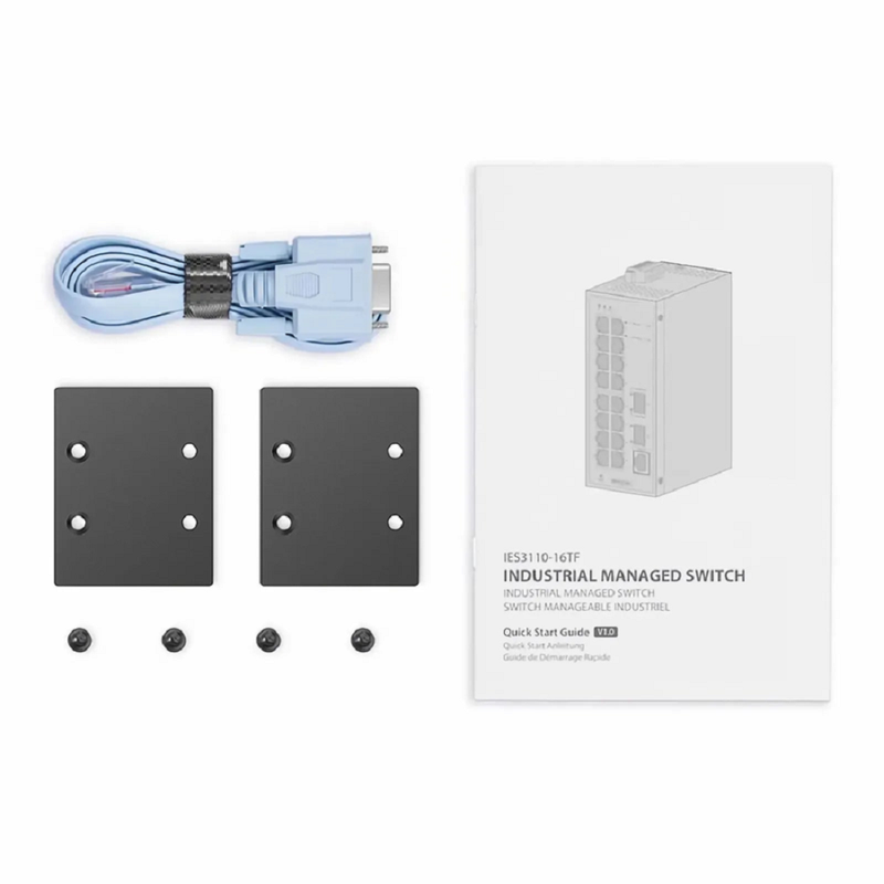 FyberOptix IES3110-16TF, 16-Port Gigabit Ethernet L2 Managed Industrial Switch, 16 x 10/100/1000BASE-T, with 2 x 1Gb SFP, -40 to 75Ã‚Â°C Operating Temperature