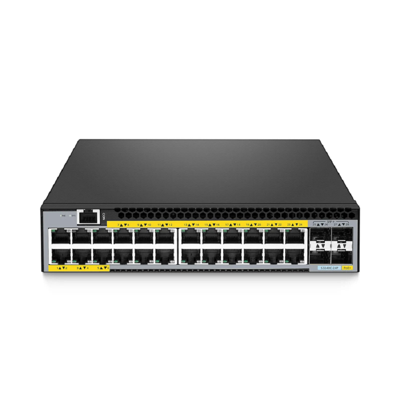 FyberOptix S5460C-14C, 18-Port Ethernet L3 Half-Width Switch, 14 x 100Gb QSFP28, with 4 x 25G SFP28, AV over IP, Support MLAG