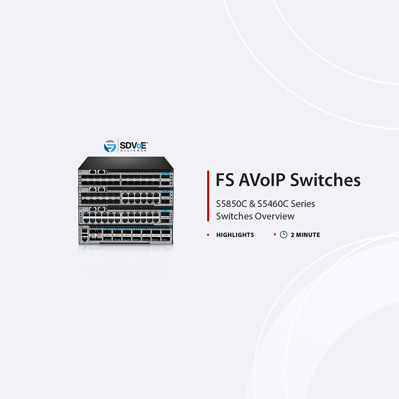 FyberOptix S5460C-14C, 18-Port Ethernet L3 Half-Width Switch, 14 x 100Gb QSFP28, with 4 x 25G SFP28, AV over IP, Support MLAG