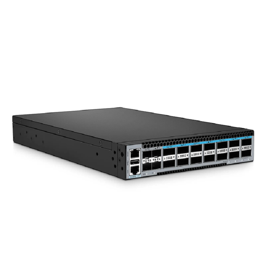FyberOptix S5460C-14C, 18-Port Ethernet L3 Half-Width Switch, 14 x 100Gb QSFP28, with 4 x 25G SFP28, AV over IP, Support MLAG