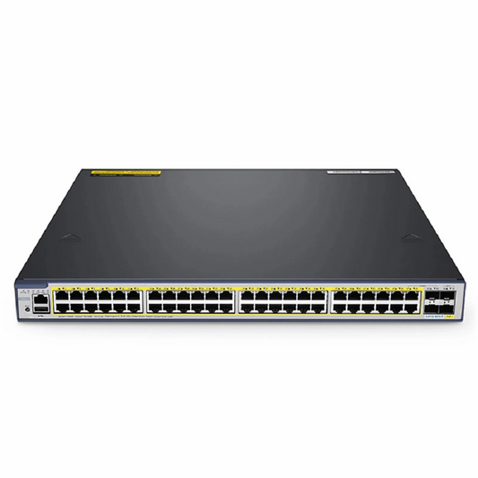 FyberOptix S3410-48TS-P, 48-Port Gigabit Ethernet L2+ PoE+ Switch, 48 x PoE+ Ports @740W, with 2 x 10Gb SFP+ Uplinks and 2 x Combo SFP Ports, Stackable Switch, Broadcom Chip