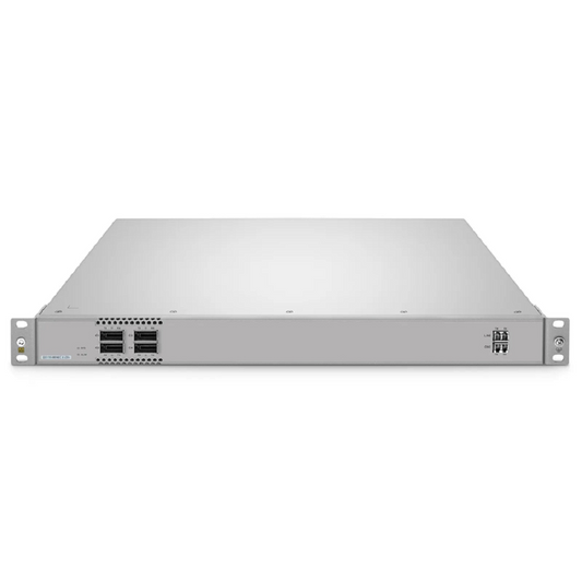 FyberOptix D5110-M04EC-E-ZR+, 4 Channel 100G Active DWDM Multiplexer for Open Line Systems, C21, 4 x 100G QSFP28, Dual Fiber, 1U Rack Mount, 0-120km, Support AmpCon-T/WebGUI Network Management