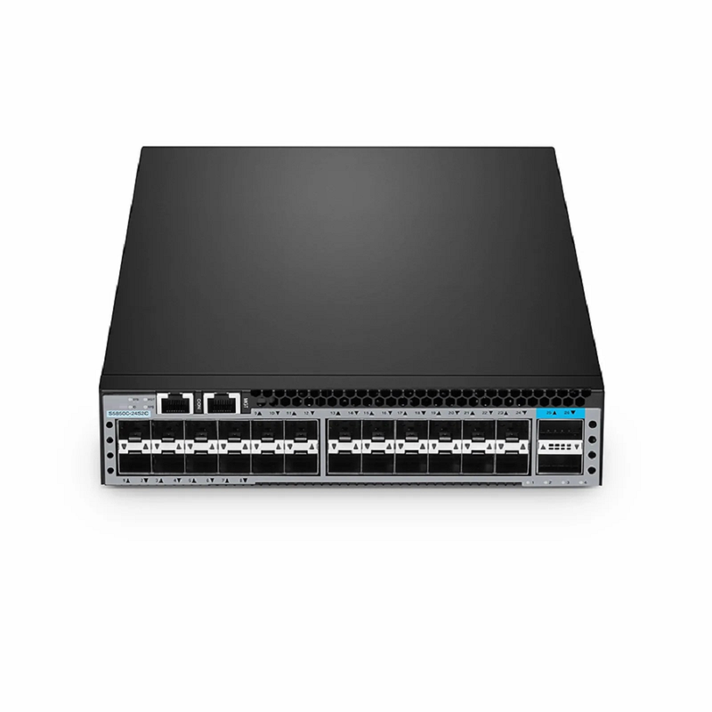 FyberOptix S5850C-24S2C, 24-Port Ethernet L3 Half-width Switch, 24 x 10Gb SFP+, with 2 x 100Gb QSFP28 Uplinks, AV over IP, Support MLAG