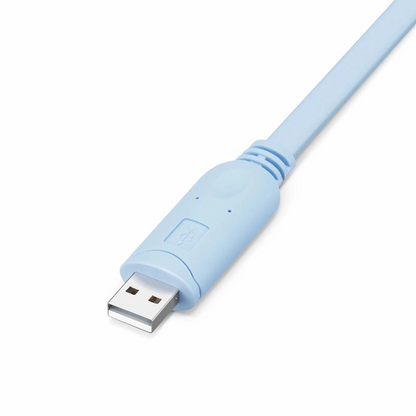 FyberOptix 7ft (2m) USB (Male) to RJ45 (Male) Console Cable, Blue