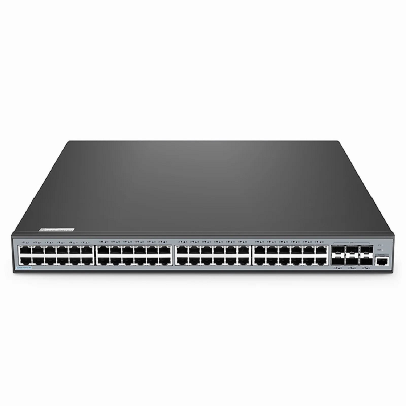 FyberOptix S5810-48TS-P, 48-Port Gigabit Ethernet L3 PoE+ Switch, 48 x PoE+ Ports @740W, with 4 x 10Gb SFP+ Uplinks, Support Stacking, Broadcom Chip