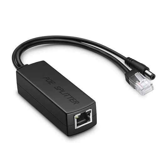 FyberOptix Single Port 10/100M PoE Splitter Cable with DC 12V Output, 13W