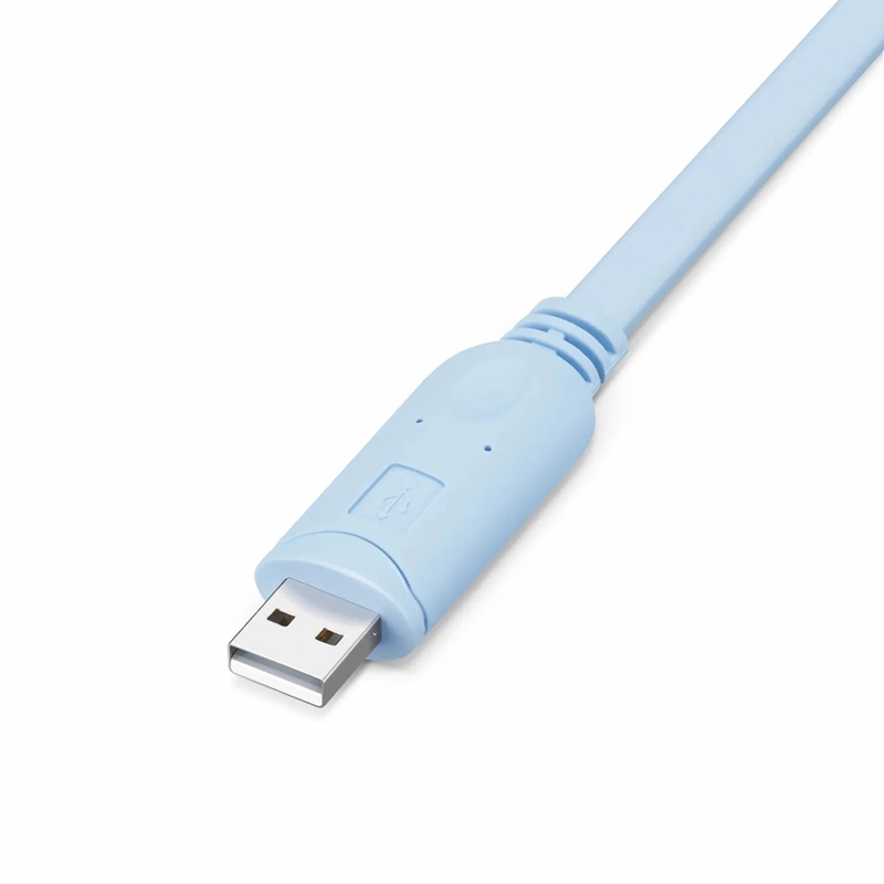 FyberOptix 7ft (2m) USB (Male) to RJ45 (Male) Console Cable, Blue