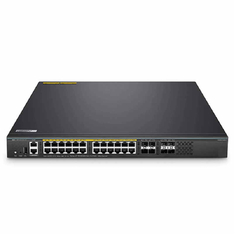 FyberOptix S5860-24XB-U, 24-Port Ethernet L3 PoE++ Switch, 24 x 10GBASE-T/Multi-Gigabit, 4 x 10Gb SFP+, with 4 x 25Gb SFP28 Uplinks, Support Stacking, Broadcom Chip