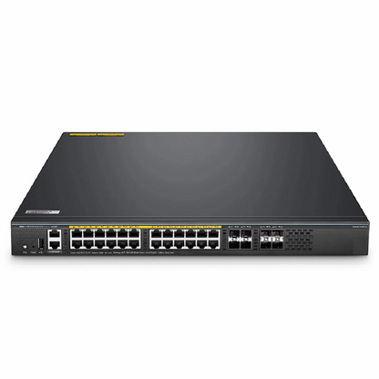 FyberOptix S5860-24XB-U, 24-Port Ethernet L3 PoE++ Switch, 24 x 10GBASE-T/Multi-Gigabit, 4 x 10Gb SFP+, with 4 x 25Gb SFP28 Uplinks, Support Stacking, Broadcom Chip