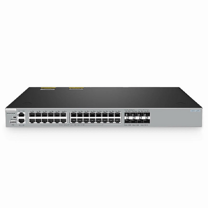 FyberOptix S5810-28TS, 28-Port Gigabit Ethernet L3 Switch, 24 x Gigabit RJ45, 4 x RJ45/SFP Combo Ports, with 4 x 10Gb SFP+ Uplinks, Stackable Switch, Broadcom Chip