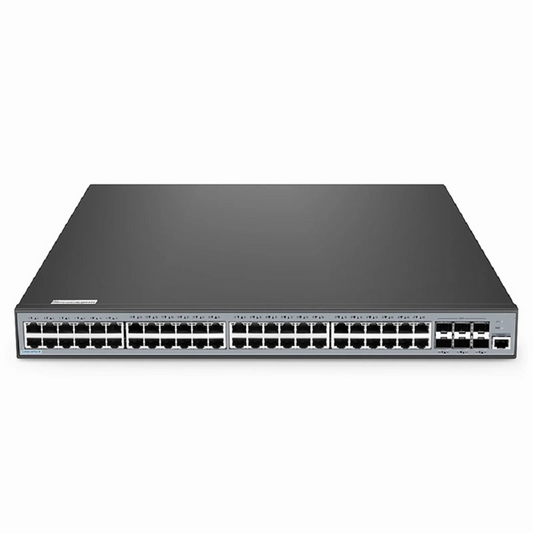 FyberOptix S5810-48TS-P, 48-Port Gigabit Ethernet L3 PoE+ Switch, 48 x PoE+ Ports @740W, with 4 x 10Gb SFP+ Uplinks, Support Stacking, Broadcom Chip