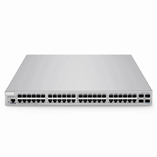 FyberOptix S3910-48TS, 48-Port Gigabit Ethernet L2+ Switch, 48 x Gigabit RJ45, with 4 x 10Gb SFP+ Uplinks, Stackable Switch, Broadcom Chip