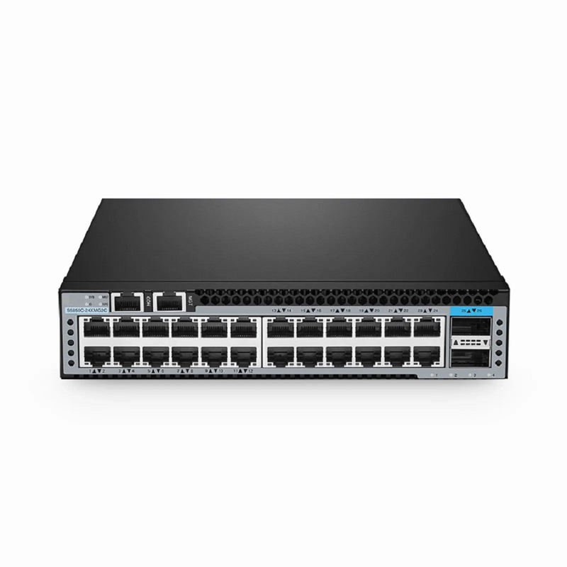 FyberOptix S5850C-12XMS2C, 12-Port Ethernet L3 Half-width Switch, 12 x 10Gb SFP+, 12 x 10GBase-T/Multi-Gigabit, with 2 x 100Gb QSFP28 Uplinks, AV over IP, Support MLAG