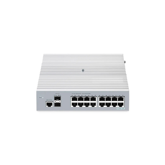FyberOptix S3100-16TF, 16-Port Gigabit Ethernet L2+ Switch, 16 x 1Gb RJ45, with 2 x 1Gb SFP Uplinks, Broadcom Chip, Fanless